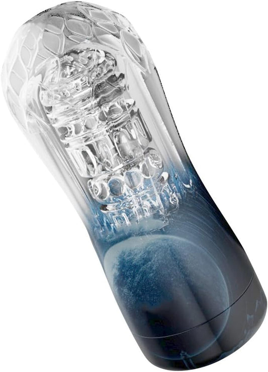 Masturbateur homme transparent avec texture interne réaliste et aspiration puissante