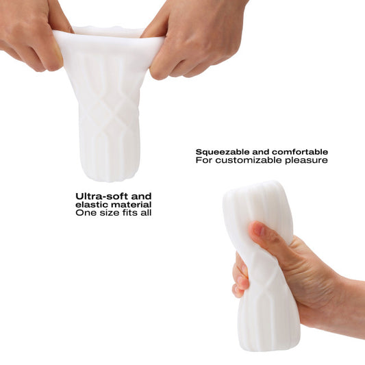 Masturbateur souple en TPE ultra doux et élastique adaptable à toutes les morphologies