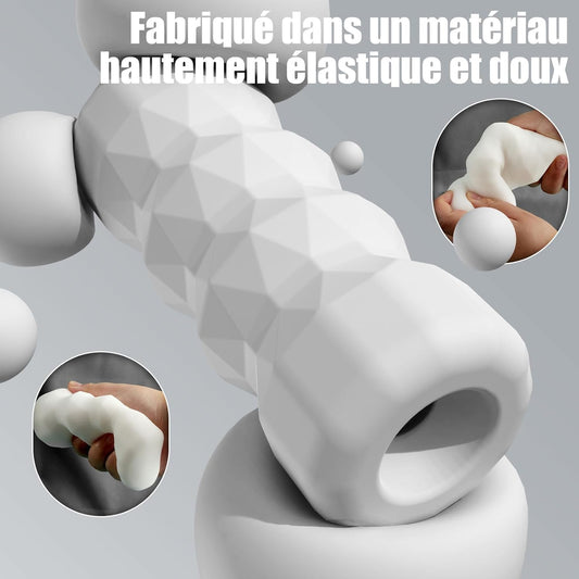 Masturbateur homme compact en TPE souple avec texture interne 3D réutilisable