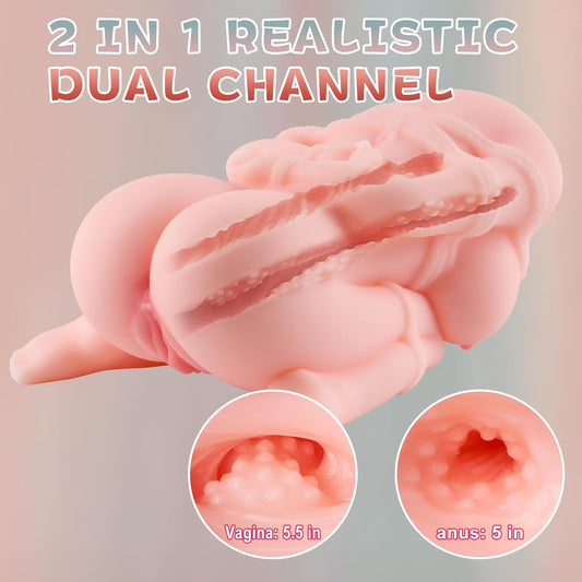 Mini poupée hentai BDSM compacte avec texture douce et reliefs internes stimulants