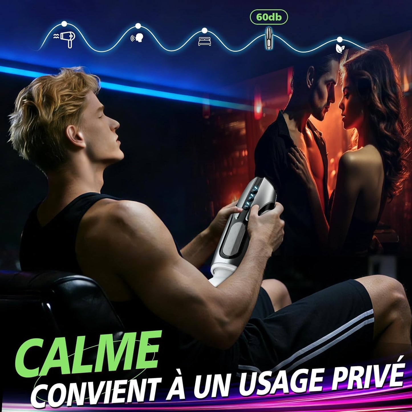 masturbateur automatique silencieux bruit inférieur à 60dB