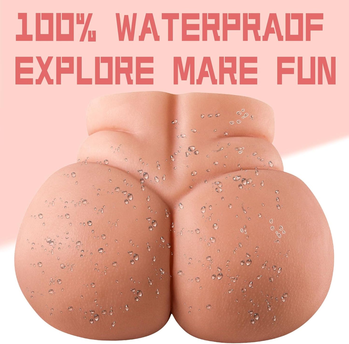 Masturbateur fessier BBW facile à nettoyer - TPE lavable à l'eau avec talc pour un entretien simple et durable