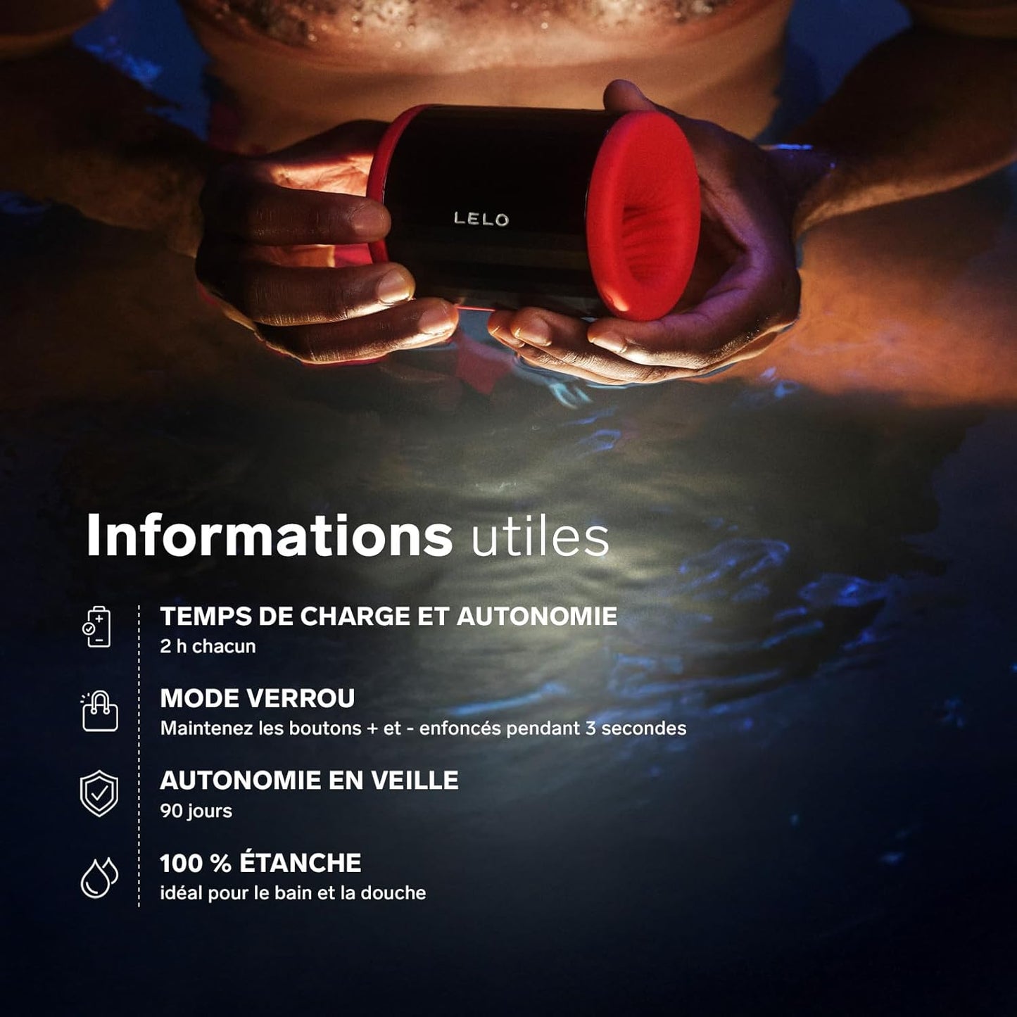 Double ouverture du masturbateur connecté F2S pour varier les angles de plaisir