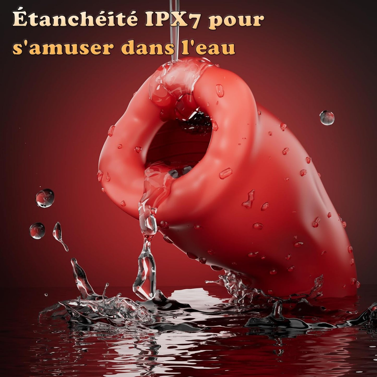 Simulateur de fellation étanche IPX7 utilisable sous la douche