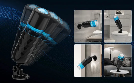 Masturbateur Main Libre - Rotation et Va et Vient attache mur