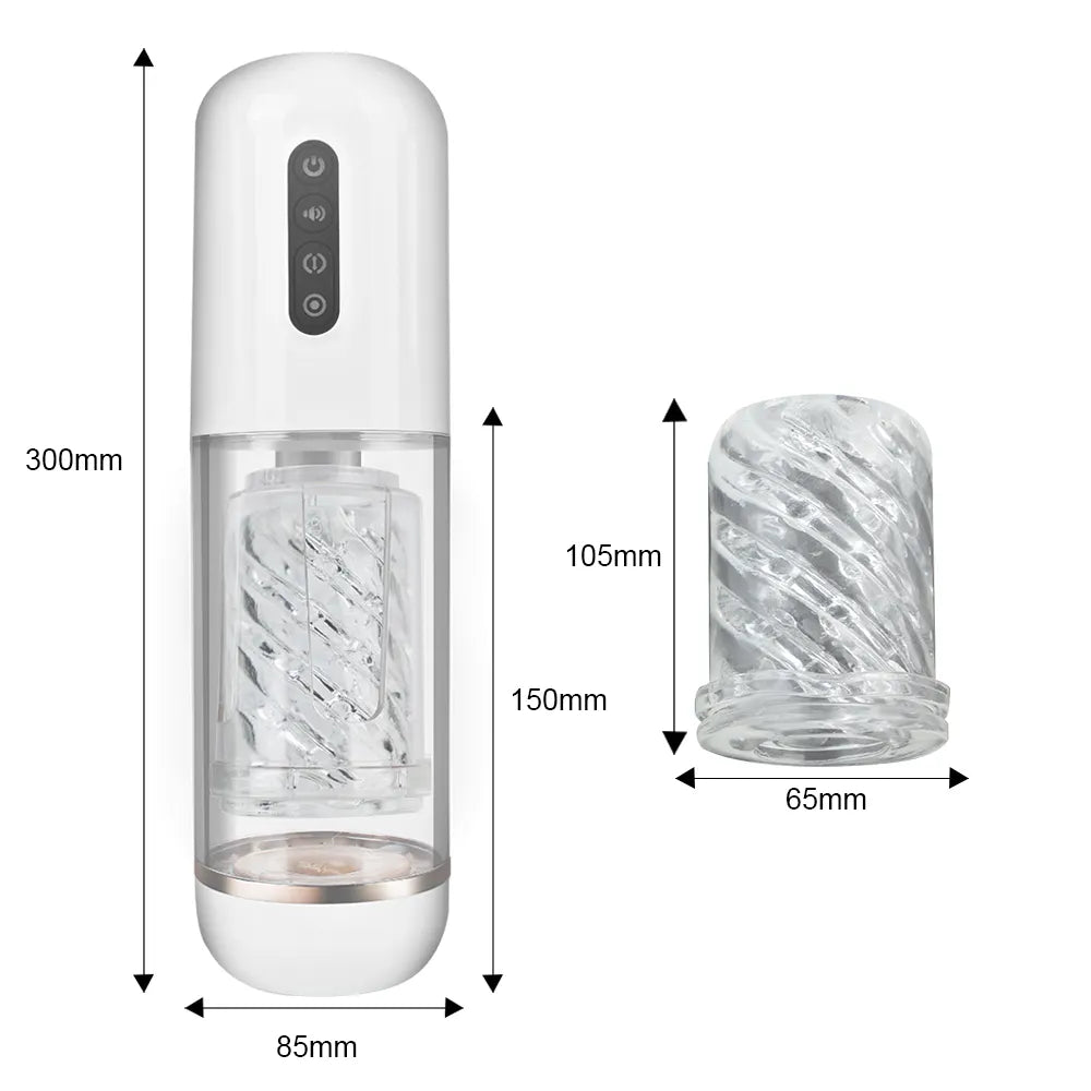 taille en cm Masturbateur Rotatif Automatique à Succion sous Vide pour Homme