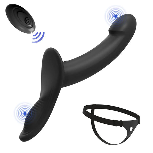 Gode Ceinture Vibrant noir Télécommandé pour Pegging