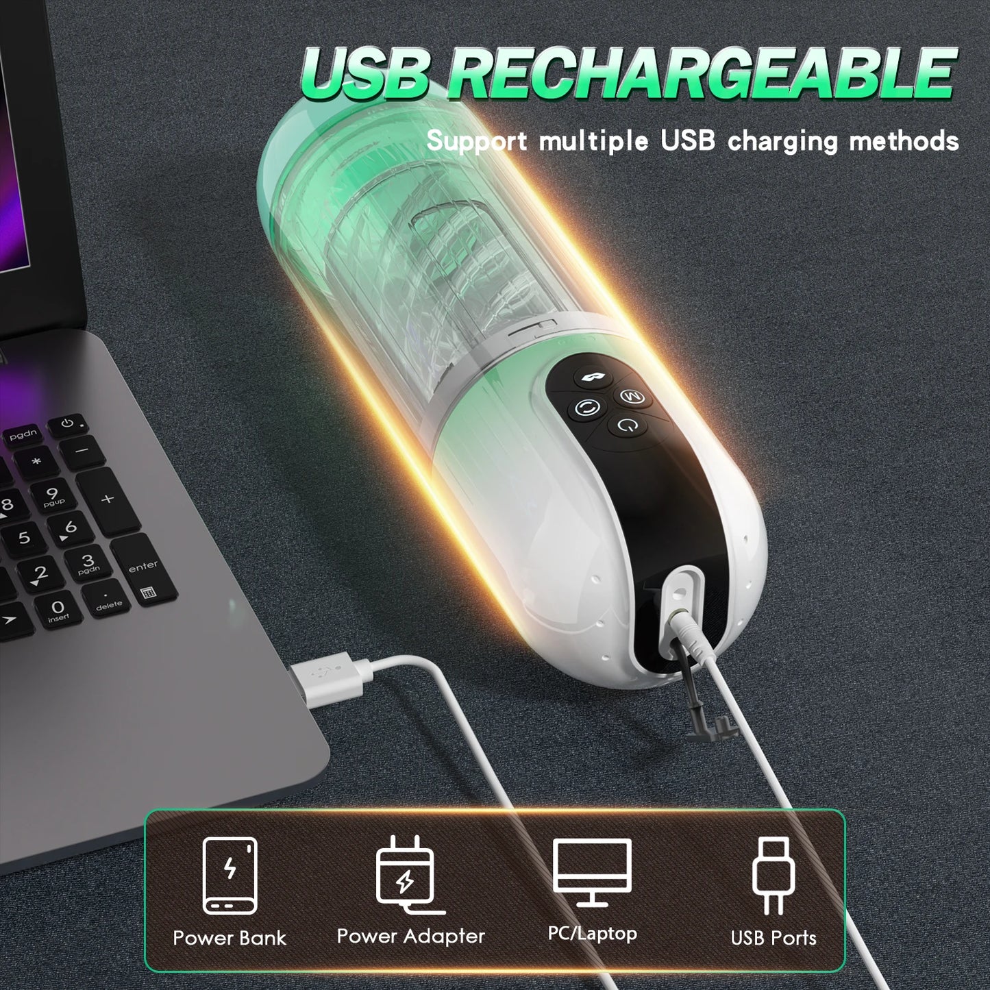 Jouet Sexuel Masculin : Masturbateur Rotatif à Succion