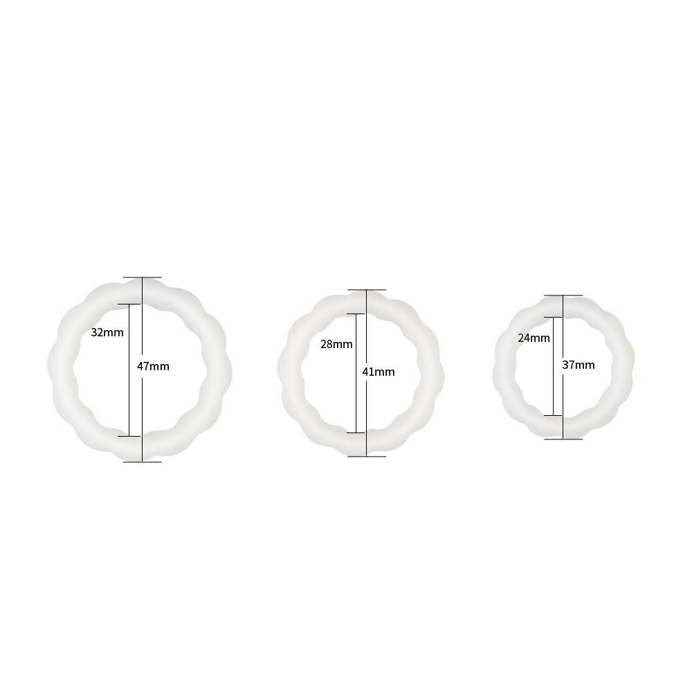 3 Cockrings - Anneau Pénis en Silicone - C1
