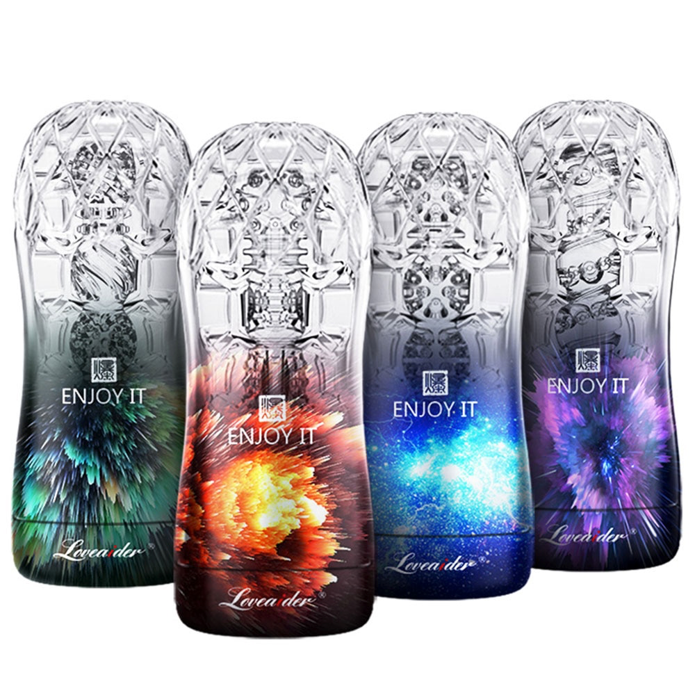 Masturbateur Homme Transparent Rouge Vert Bleu Violet