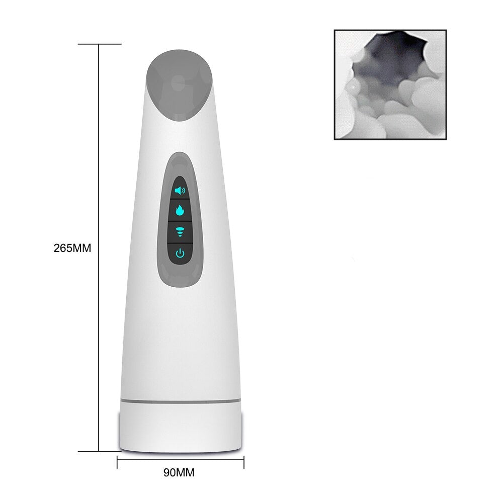 taille en cm mm Machine à Sucer - Vibrant et Chauffant et intérieur granulé