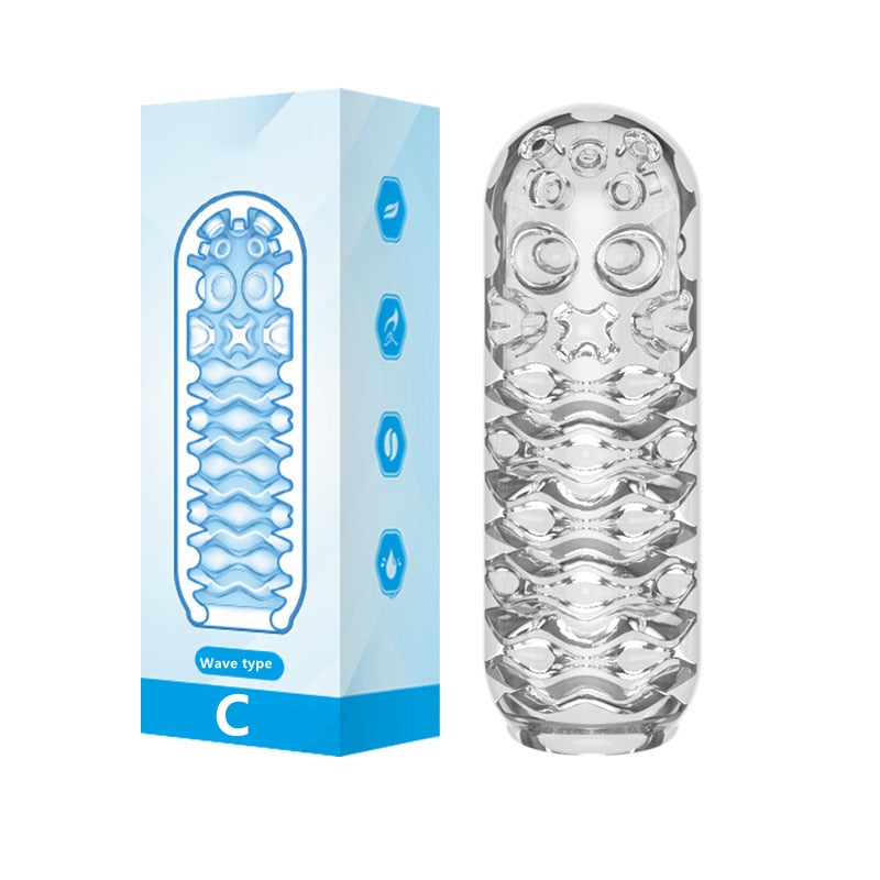 Petit Masturbateur Homme Transparent bleu