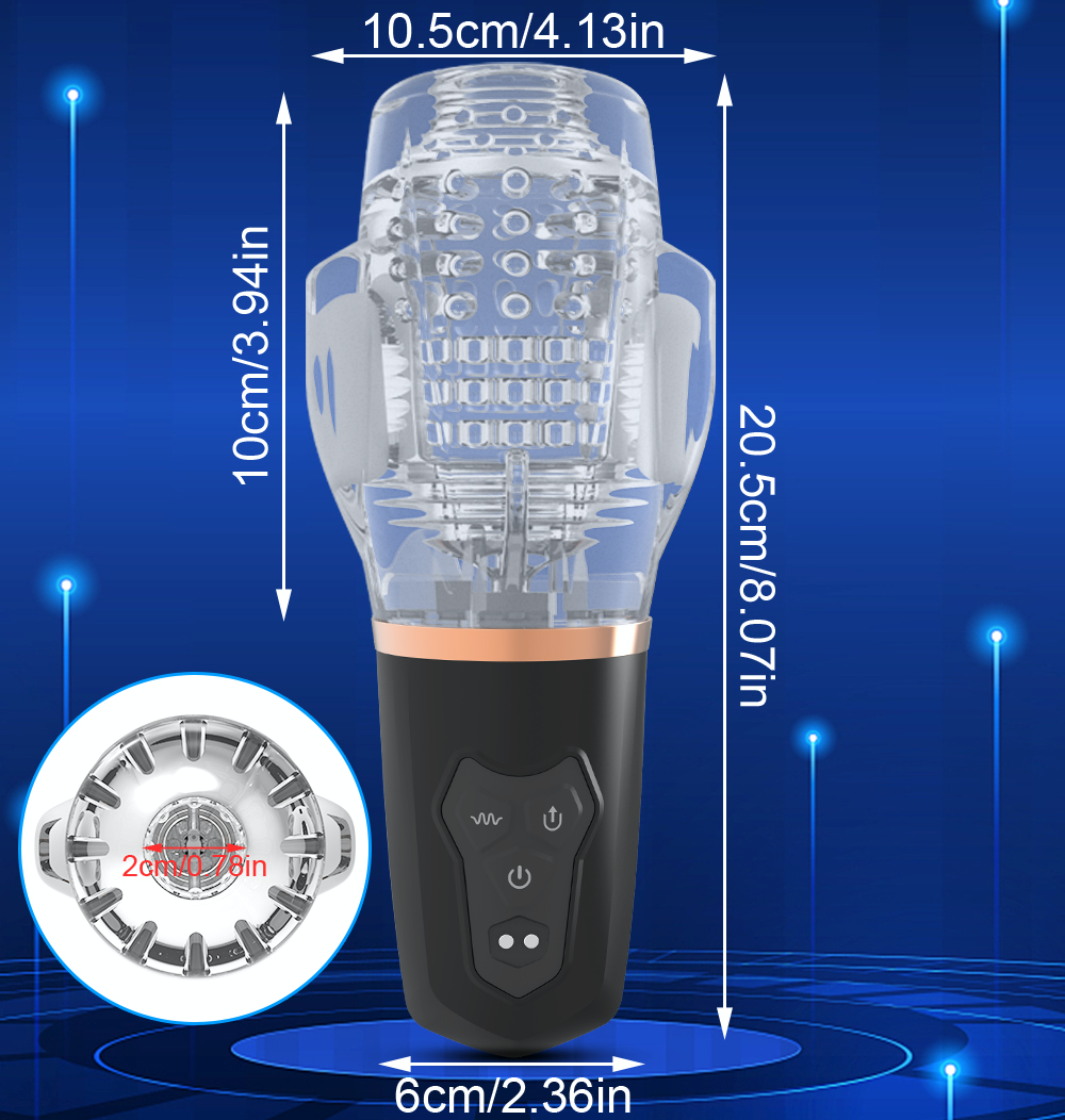 taille en cm Masturbateur Homme Fellation Vibrant