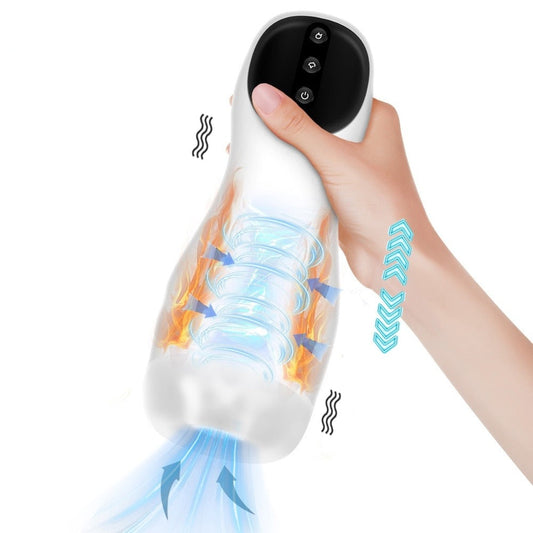 Masturbateur Homme Succion Vibrant et Chauffant