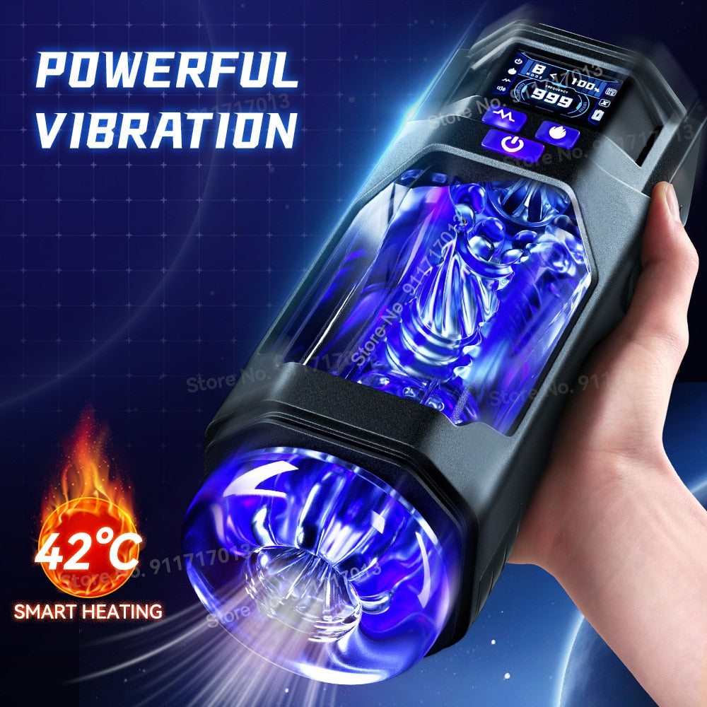 Masturbateur Automatique Homme - Vibration et Son et degré celcius de chauffage