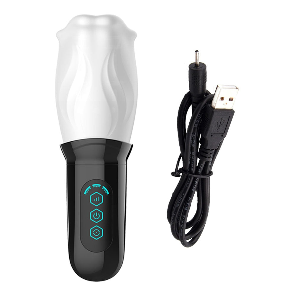 cable usb et Masturbateur Rotatif Vibrant - Puissant - M9