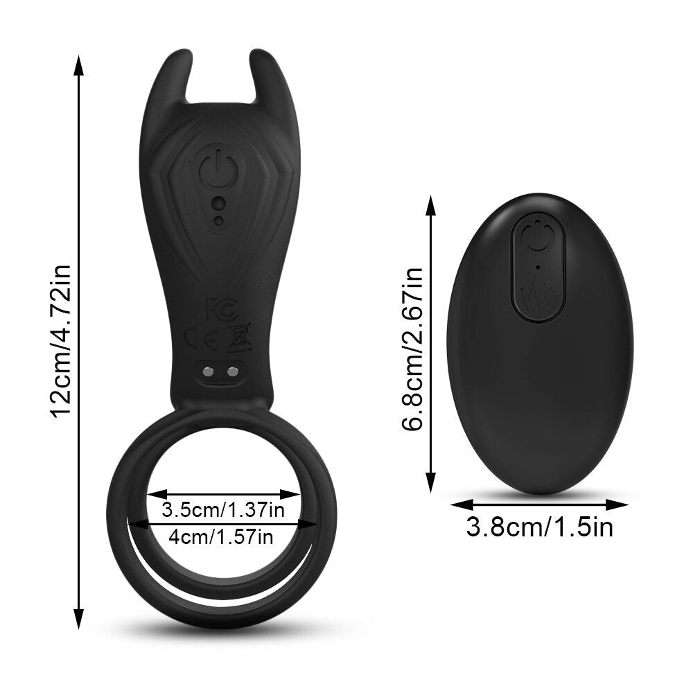 taille en cm Cockring - Anneau Vibrant pour Couple