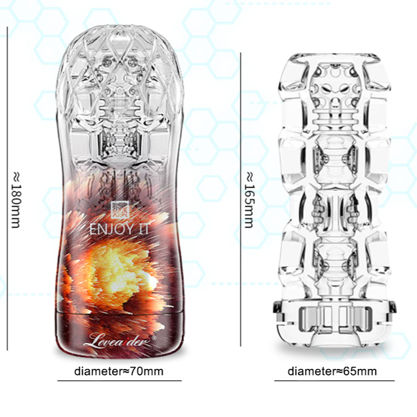 Taille diametre cm mm Masturbateur Homme Transparent