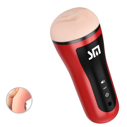 Masturbateur Homme Automatique Succion et Chauffant Rouge et son intérieur