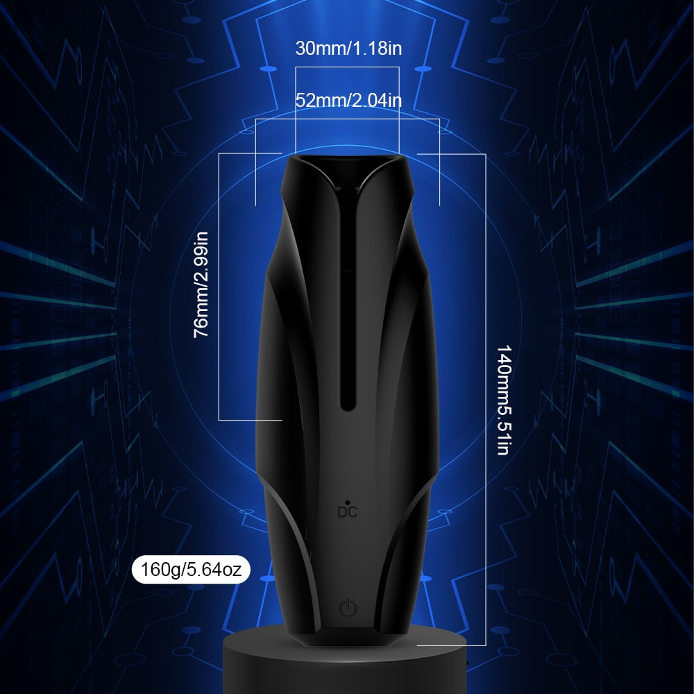 taille en cm mm Masturbateur Automatique Vibrant - M11