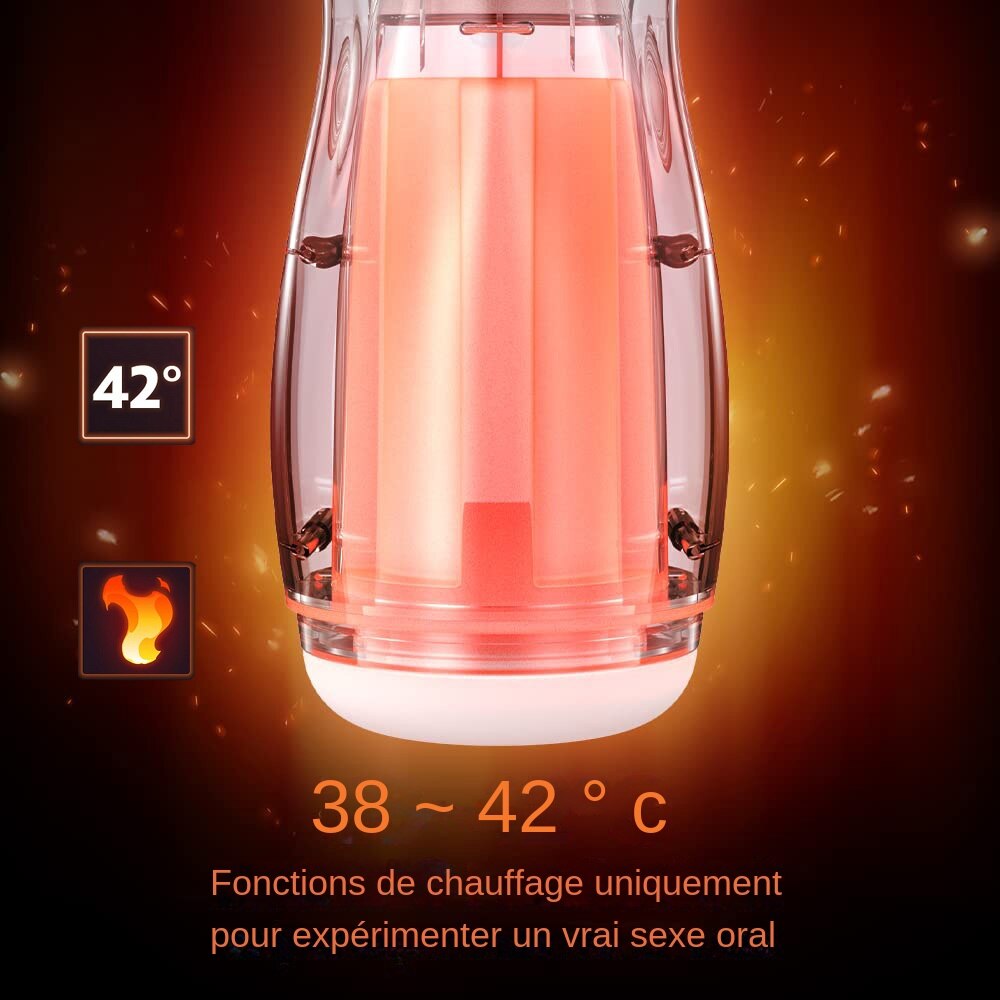 Masturbateur Homme Succion chauffant 38°C 42°C