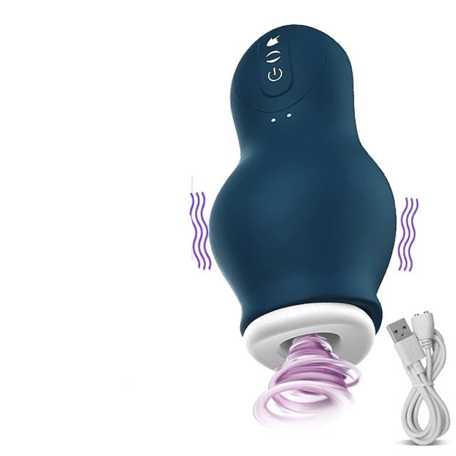 Vaginette Automatique "Bonne Suçeuse" - Vibrant bleu