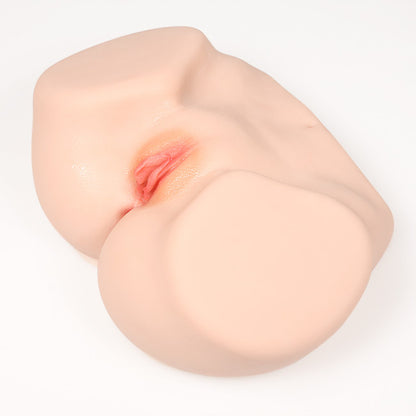Masturbateur fessier réaliste vue de face en TPE souple beige naturel
