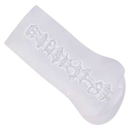 Vue rapprochée de la texture réaliste du masturbateur vulve pour stimulation masculine