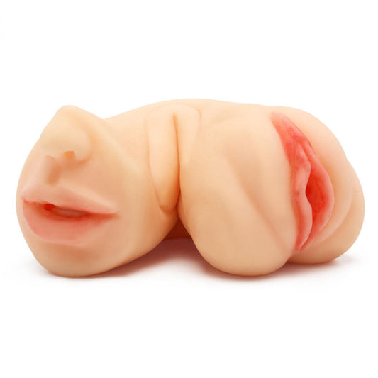 Vaginette homme 2 en 1 Hidden Desire avec double entrée orale et vaginale, vue de face