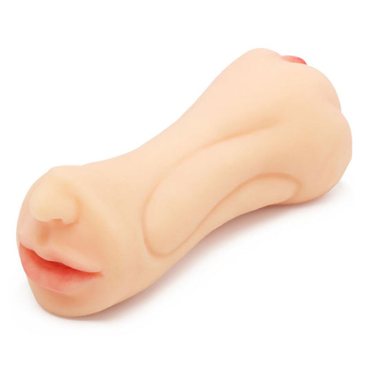 Masturbateur homme réaliste en TPR naturel, présenté en angle 3/4 pour montrer son design