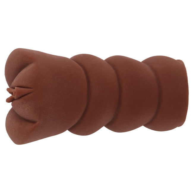 Vaginette super humide vulve réaliste brune avec texture détaillée pour masturbateur homme