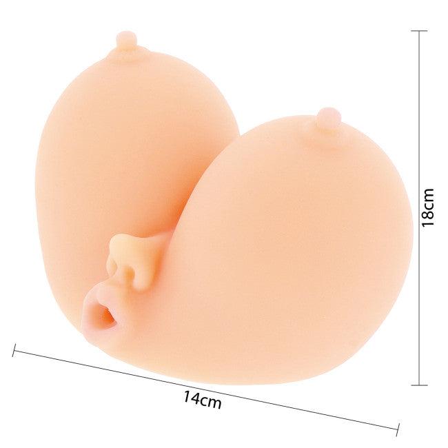 Dimensions du masturbateur bimbo à gros seins en TPE noir avec buste réaliste Masculin Plaisir