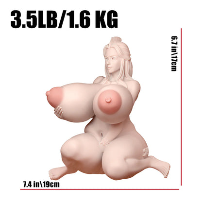 Poupée sexuelle anime hentai Milf Vanessa avec indication précise des dimensions réelles pour visualiser sa taille imposante et ses proportions parfaites
