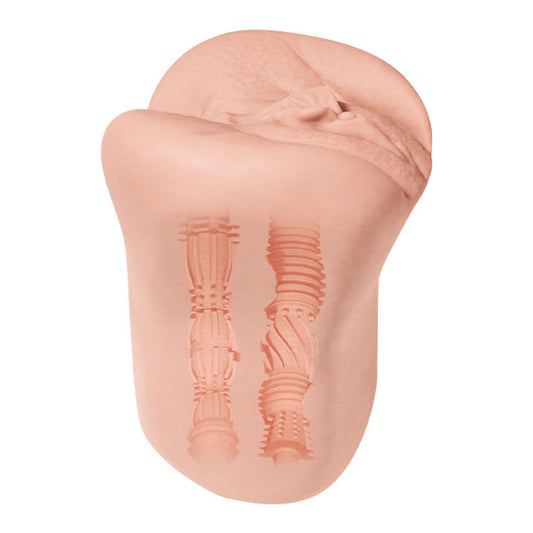 masturbateur texture chair vue latérale matériau souple et résistant TPE