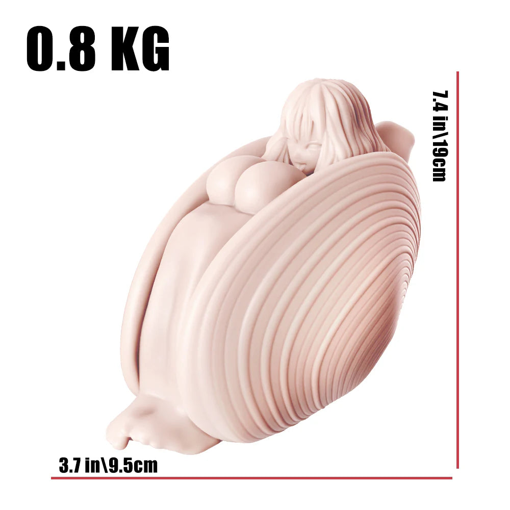 Dimensions du pocket pussy hentai coquillage mesurées à la règle pour visualiser la taille réelle

