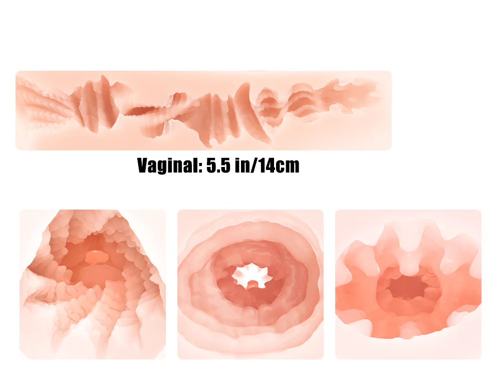 Textures internes nervurées du masturbateur fantaisie pour stimulation profonde et réaliste
