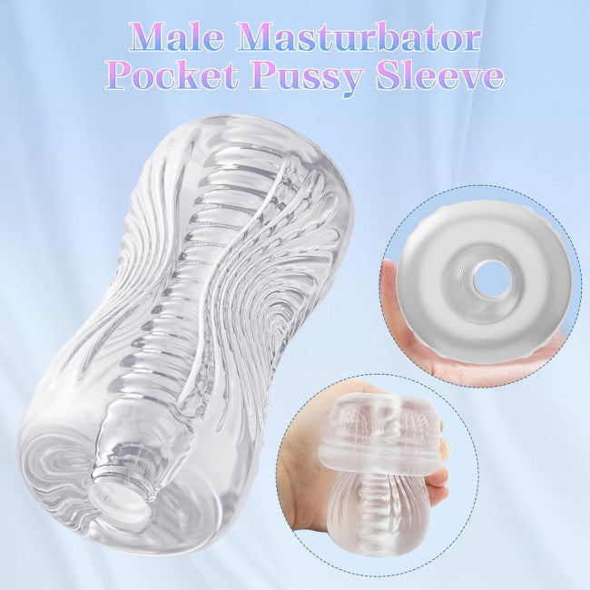 Masturbateur transparent design limpide pour stimulation visuelle
