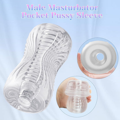 Masturbateur transparent design limpide pour stimulation visuelle
