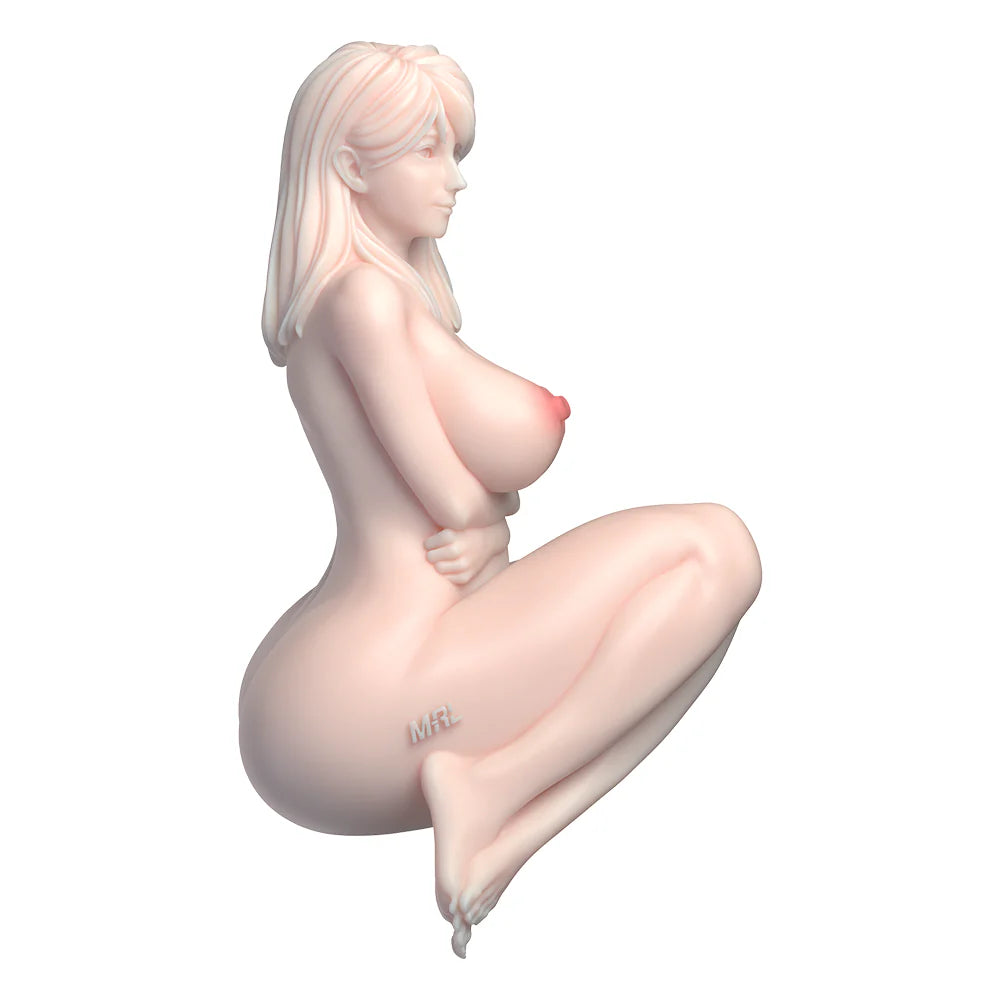 Vue de profil élégant de la poupée sexuelle hentai haut de gamme mettant en valeur ses courbes sensuelles