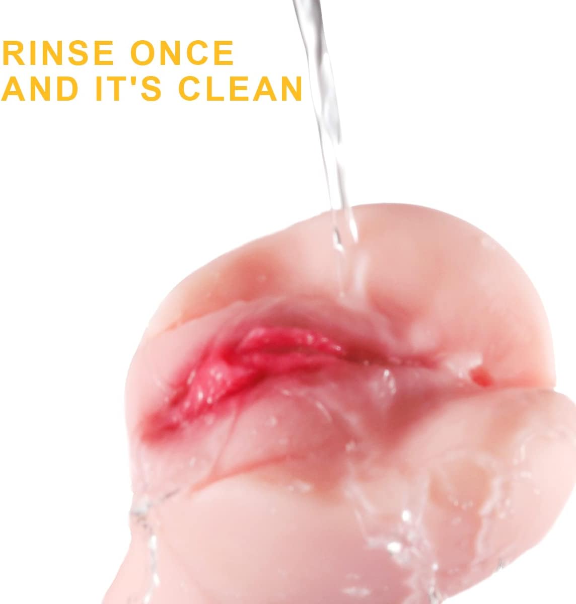 Masturbateur silicone homme en matière souple et hypoallergénique, facile à nettoyer après utilisation