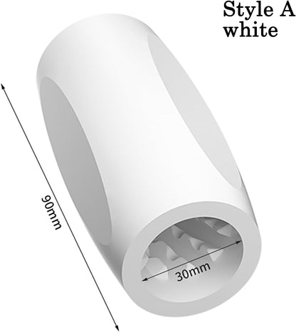 Dimensions du pocket pussy compact en TPE mesurées à côté d'une règle graduée