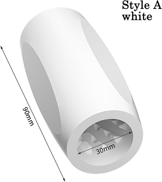 Dimensions du pocket pussy compact en TPE mesurées à côté d'une règle graduée