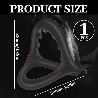 Cockring triangle silicone diamètre intérieur 35 mm avec mesures