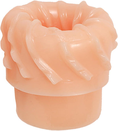 Pocket pussy couleur chair en TPE avec canal spiralé serré pour homme
