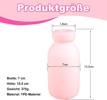 Dimensions du masturbateur homme bouteille de lait avec vagin 3D réaliste compact