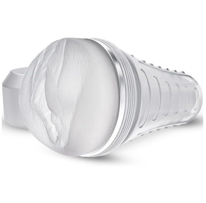 Masturbateur transparent 19 cm à succion manuelle vu de face
