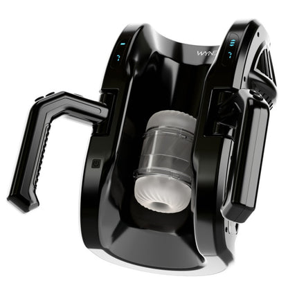 Masturbateur automatique mains libres vue de face sur fond neutre