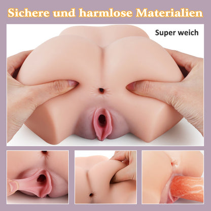 masturbateur anal réaliste homme gros plan entrée anale serrée texture nervurée