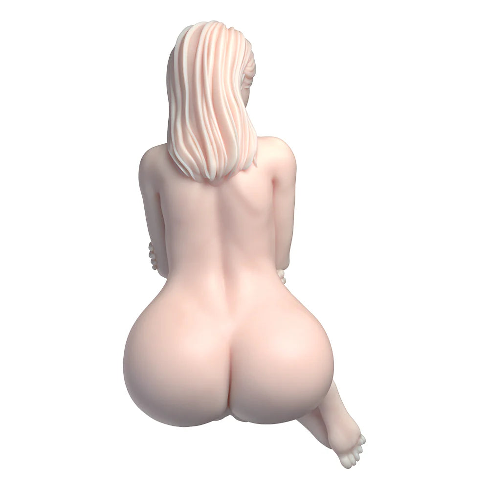 Vue arrière de la poupée sexuelle hentai haut de gamme avec son postérieur généreux et ses courbes voluptueuses