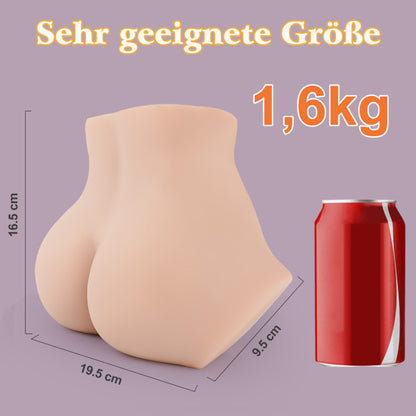 masturbateur fessier 1,6kg dimensions produit taille longueur largeur vue schéma détaillé